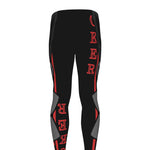 Scary Joker Card Print Men's leggings