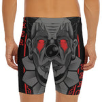 Scary Joker Card Print Men's Long Boxer Briefs