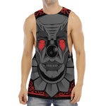 Scary Joker Card Print Men's Muscle Tank Top