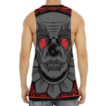 Scary Joker Card Print Men's Muscle Tank Top