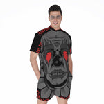 Scary Joker Card Print Men's Rompers