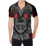 Scary Joker Card Print Men's Shirt