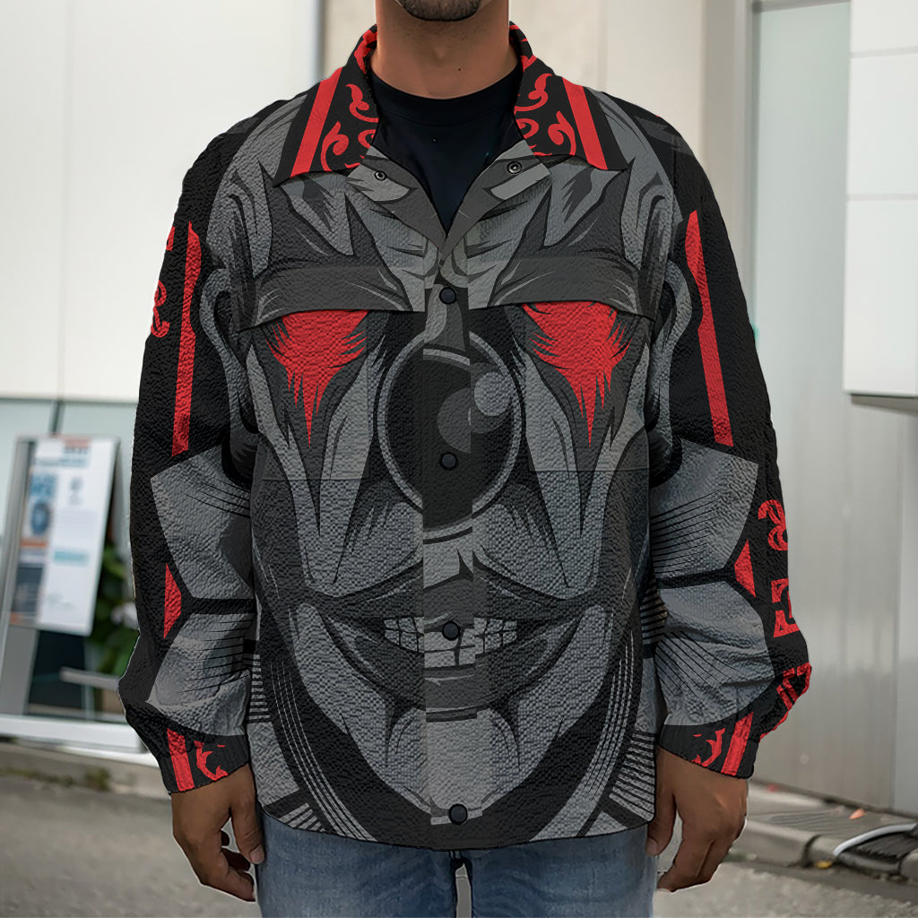 Scary Joker Card Print Men's Shirt Jacket