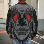 Scary Joker Card Print Men's Shirt Jacket