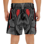 Scary Joker Card Print Men's Split Running Shorts