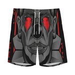 Scary Joker Card Print Men's Sports Shorts
