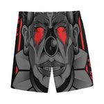 Scary Joker Card Print Men's Sports Shorts
