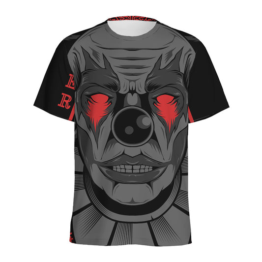 Scary Joker Card Print Men's Sports T-Shirt