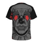 Scary Joker Card Print Men's Sports T-Shirt