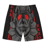 Scary Joker Card Print Men's Swim Trunks