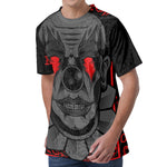 Scary Joker Card Print Men's Velvet T-Shirt
