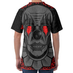 Scary Joker Card Print Men's Velvet T-Shirt