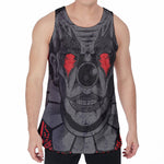 Scary Joker Card Print Men's Velvet Tank Top