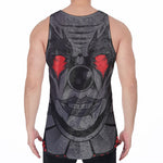 Scary Joker Card Print Men's Velvet Tank Top
