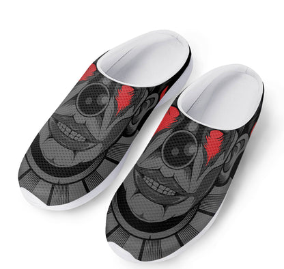Scary Joker Card Print Mesh Casual Shoes