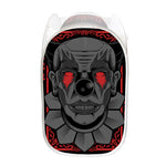 Scary Joker Card Print Mesh Laundry Hamper