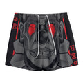 Scary Joker Card Print Mesh Shorts
