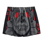 Scary Joker Card Print Mesh Shorts