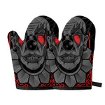 Scary Joker Card Print Oven Mitts