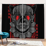 Scary Joker Card Print Pencil Pleat Curtains