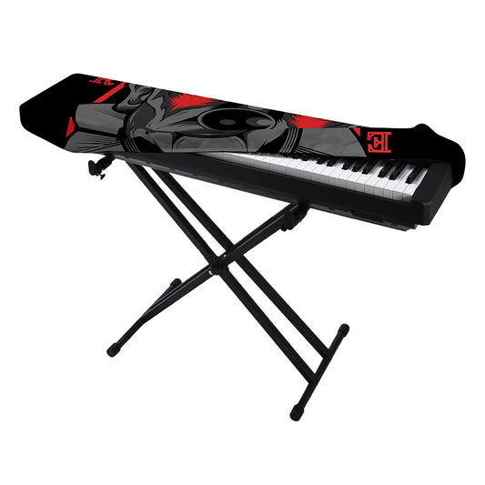 Scary Joker Card Print Piano Keyboard Cover
