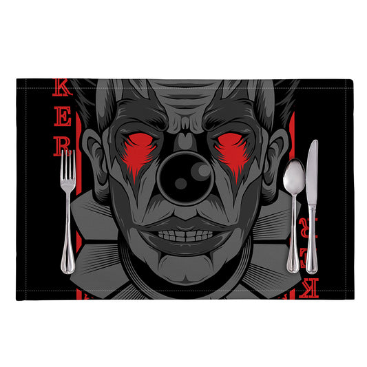 Scary Joker Card Print Placemat