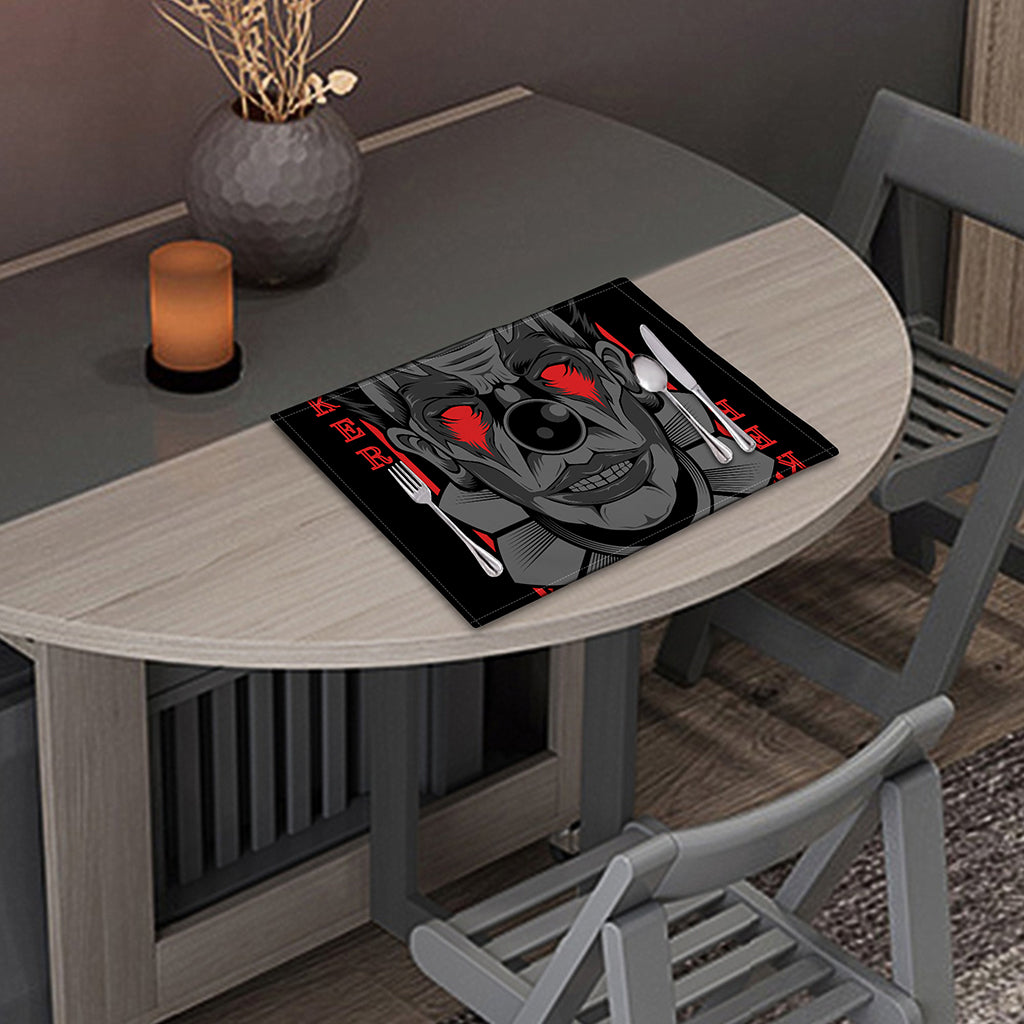 Scary Joker Card Print Placemat