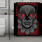 Scary Joker Card Print Polyester Shower Curtain