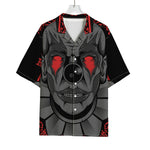 Scary Joker Card Print Rayon Hawaiian Shirt