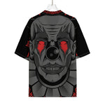 Scary Joker Card Print Rayon Hawaiian Shirt