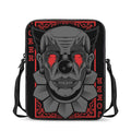 Scary Joker Card Print Rectangular Crossbody Bag