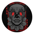 Scary Joker Card Print Round Blanket