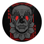 Scary Joker Card Print Round Blanket