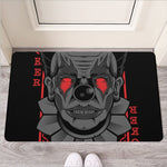Scary Joker Card Print Rubber Doormat