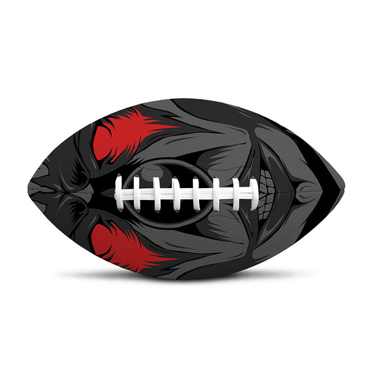 Scary Joker Card Print Rugby Ball