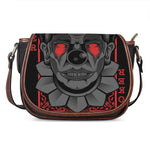 Scary Joker Card Print Saddle Bag