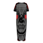 Scary Joker Card Print Short Sleeve Long Nightdress