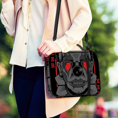 Scary Joker Card Print Shoulder Strap Bible Bag
