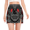 Scary Joker Card Print Side Slit Mini Skirt