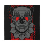 Scary Joker Card Print Silk Bandana