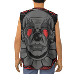 Scary Joker Card Print Sleeveless Baseball Jersey