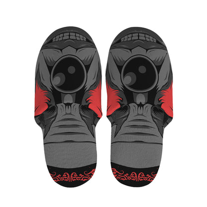 Scary Joker Card Print Slippers