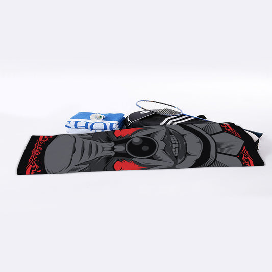 Scary Joker Card Print Sports Towel