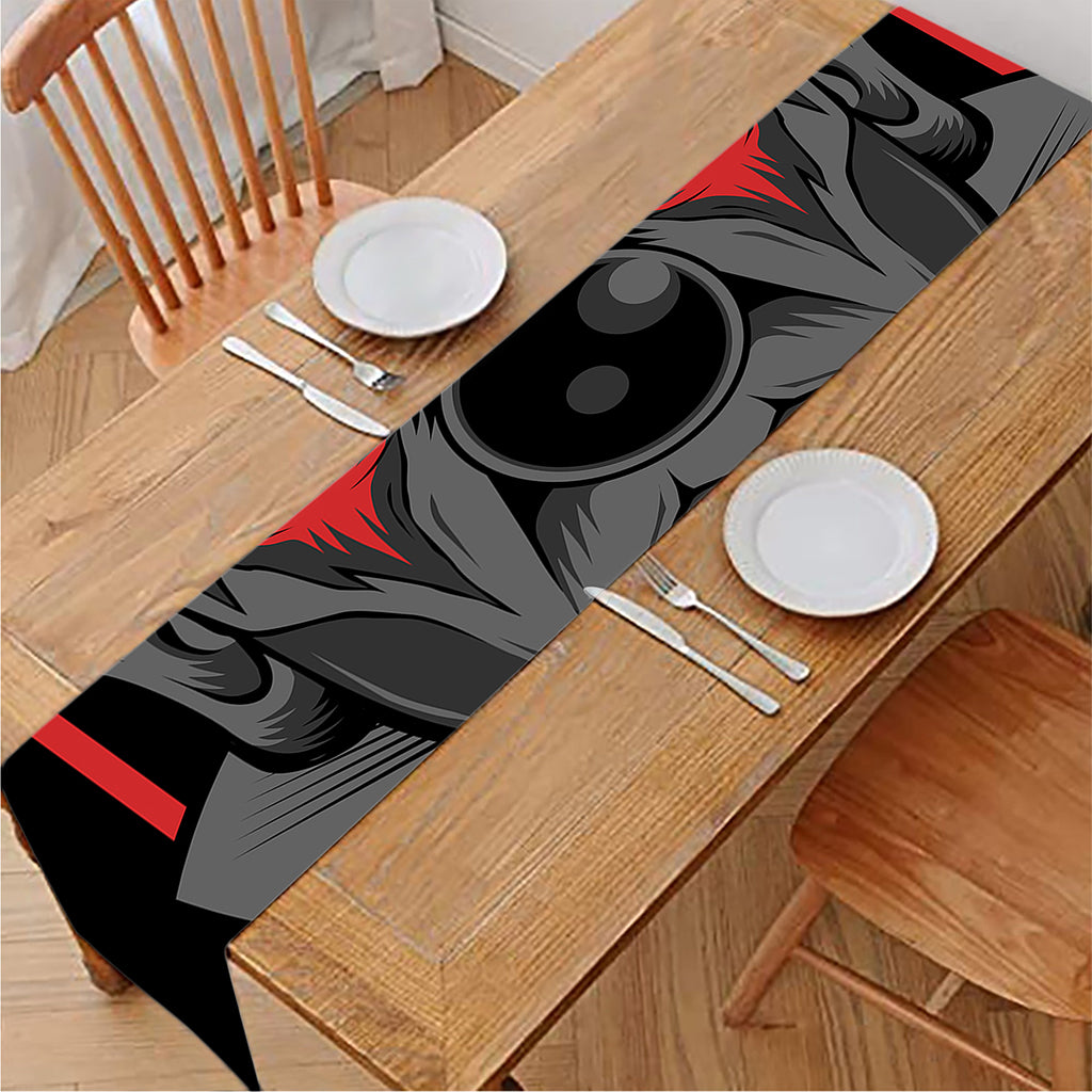 Scary Joker Card Print Table Runner