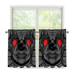Scary Joker Card Print Tier Curtains