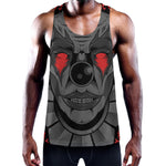 Scary Joker Card Print Training Tank Top
