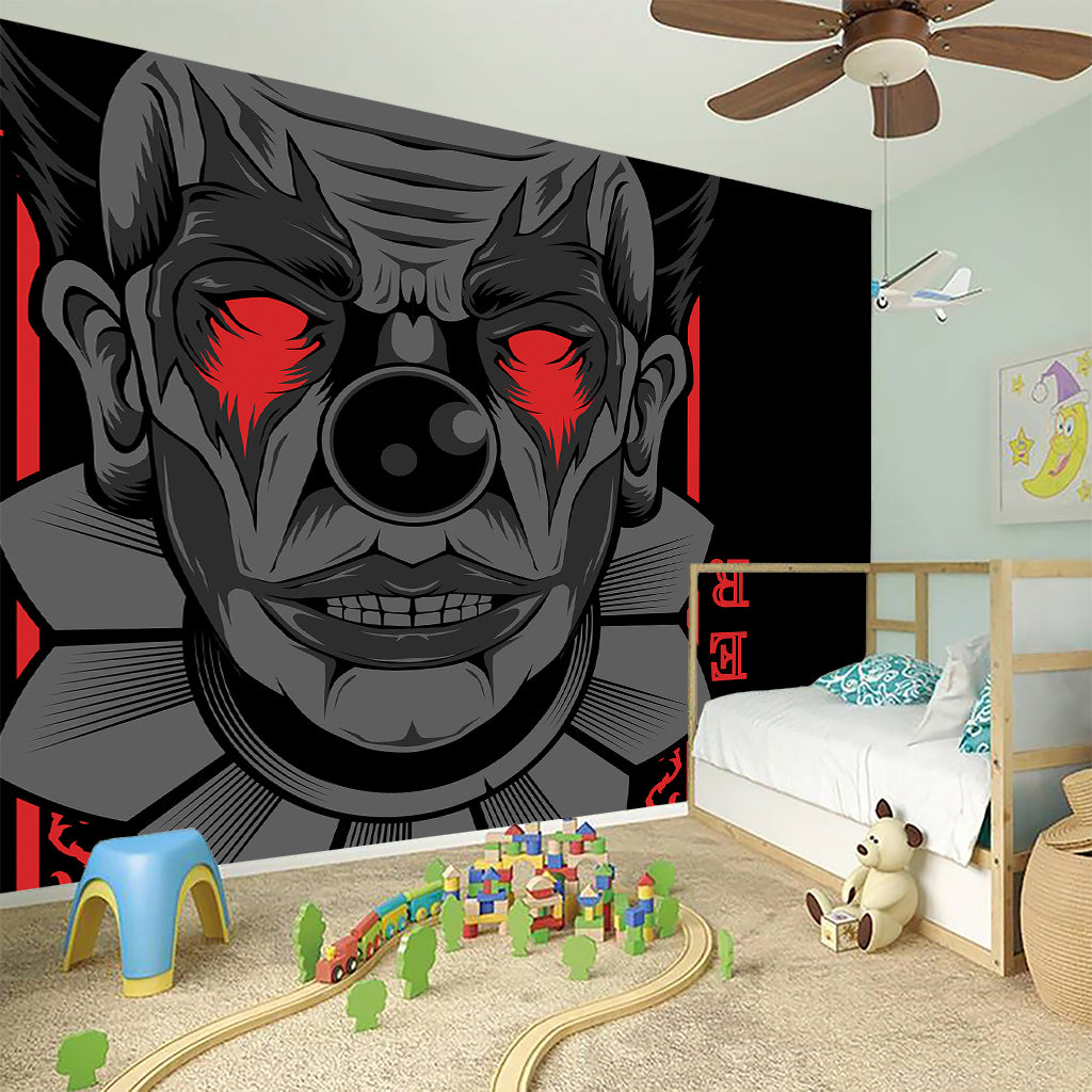 Scary Joker Card Print Wall Sticker