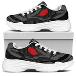 Scary Joker Card Print White Chunky Shoes