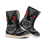 Scary Joker Card Print Winter Boots