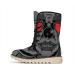 Scary Joker Card Print Winter Boots